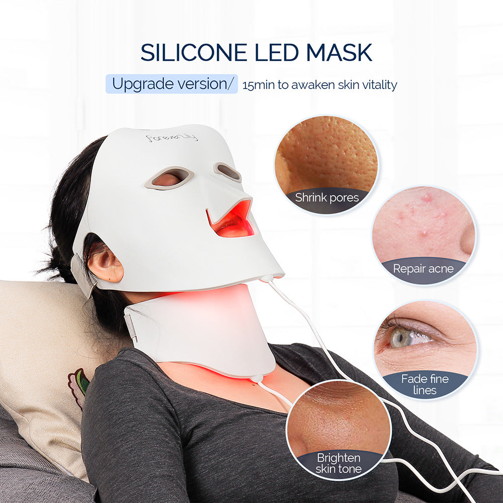 Masque LED luminothérapie rechargeable et ergonomique pour un éclat revitalisé à domicile