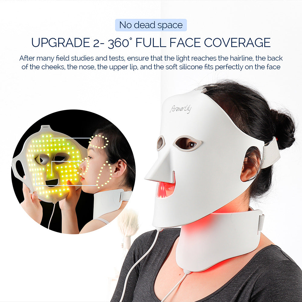 Masque LED luminothérapie rechargeable et ergonomique pour un éclat revitalisé à domicile